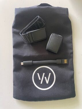 Whoop Strap — Black Smart Fitness Tracker with USB Charger